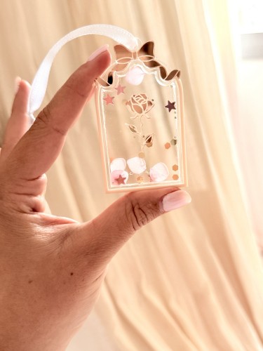 Mini miroir Rose et ses pétales