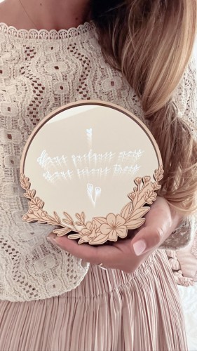 Miroir classique fleuri