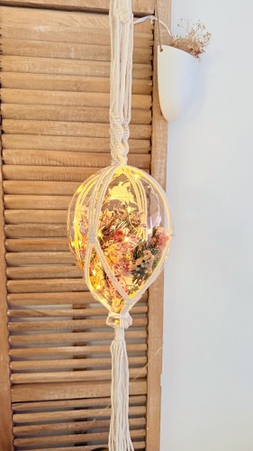 Grand Ballon Macramé & fleurs séchées numéro 5
