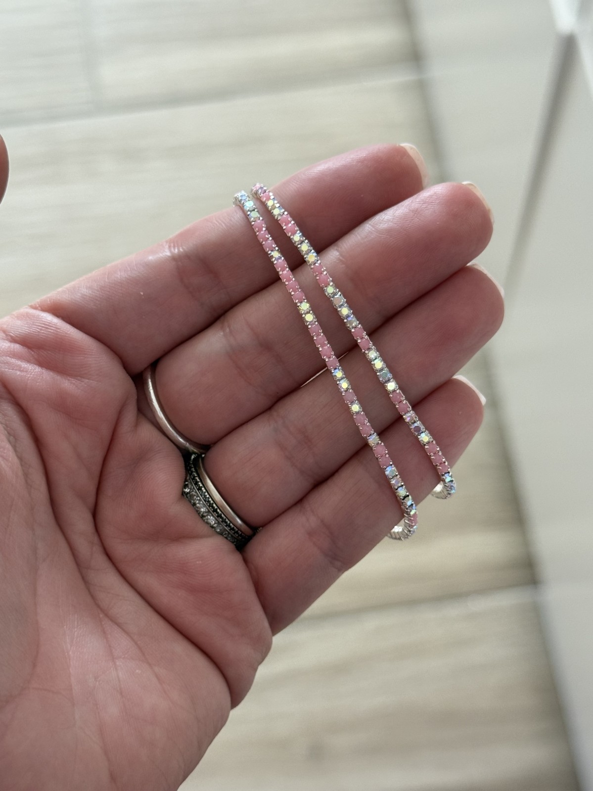 Bracelet brillant avec perles faites main