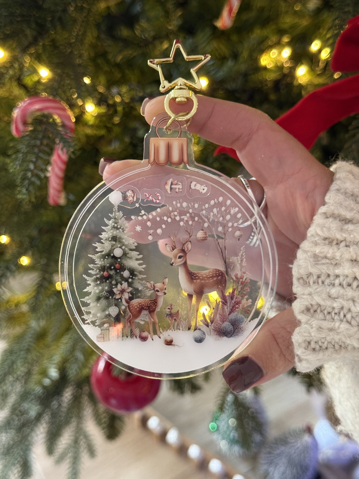 Boule Shaker avec petites pièces qui bougent de Noël