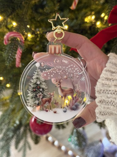 Boule Shaker avec petites pièces qui bougent de Noël
