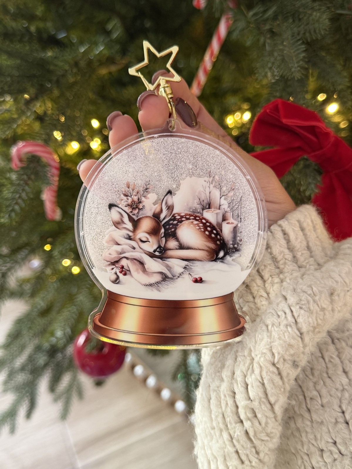 Boule à neige à paillettes effet boule à neige