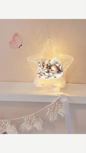 Ballon étoile en verre de Noël