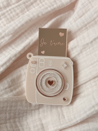 Mini polaroid à message d'amour