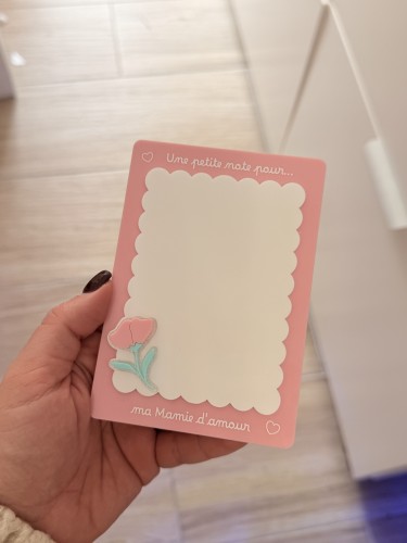 Bloc notes aimanté pastel fleuri