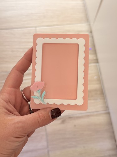 Cadre photo aimanté pastel fleuri