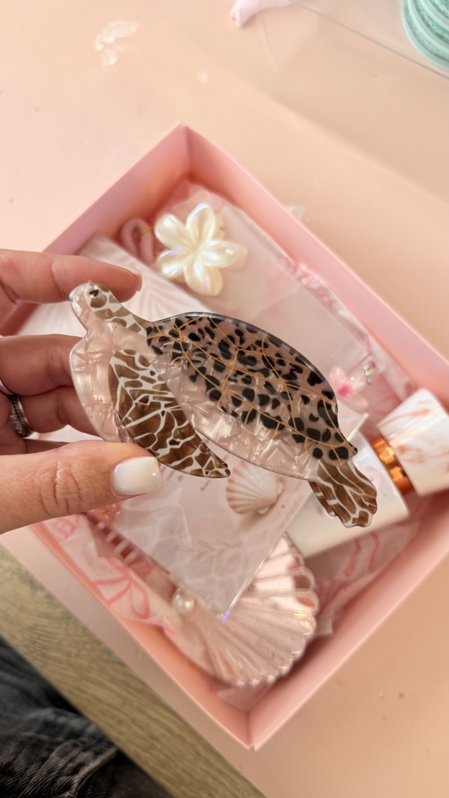 Pince à cheveux tortue écailles