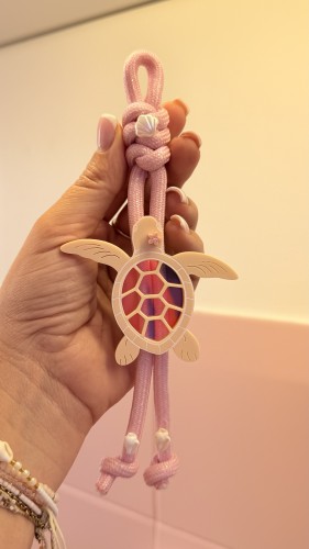 Porte clefs tortue coquillage